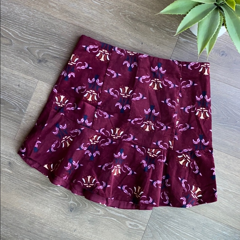 New Free People Cordorouy Mini Party Skirt Sz 10